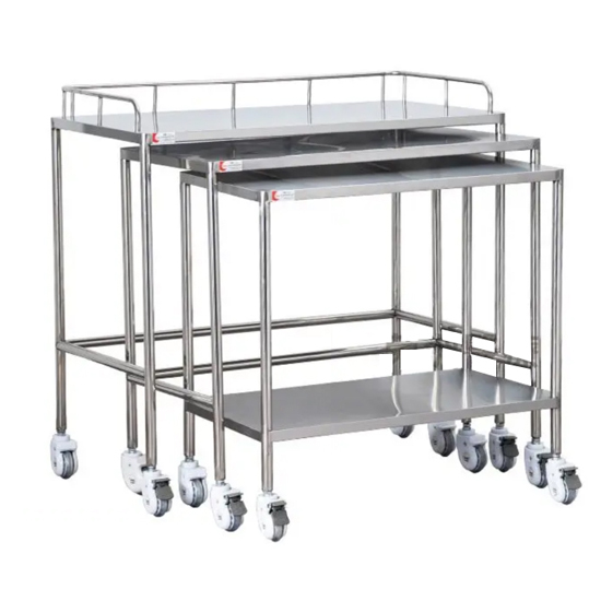 stainless medical trolley