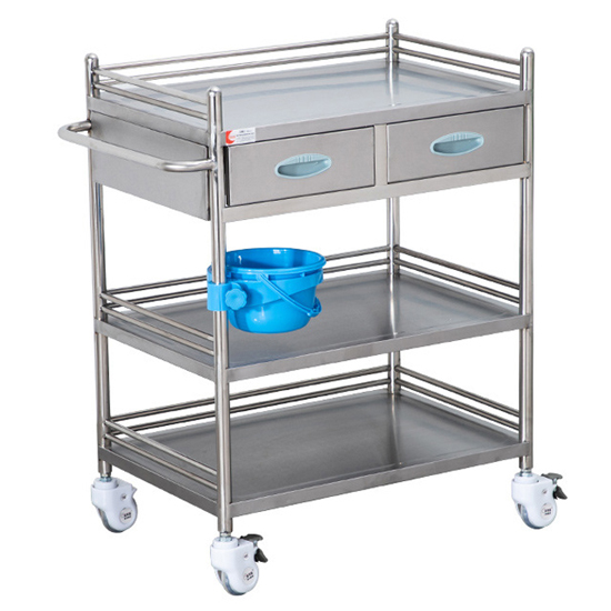 stainless steel medical trolley